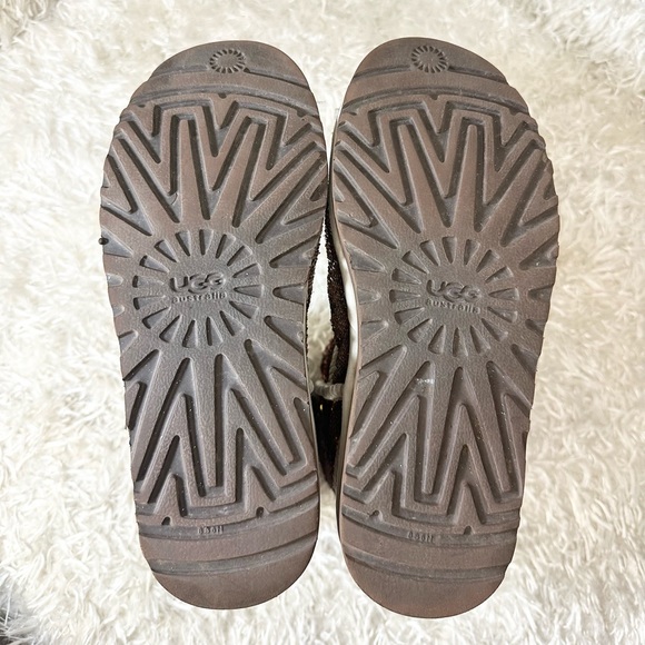 UGG Classic Short Sparkle Sequin Boots Gold Silver Reversible Size 7 - Picture 2 of 8